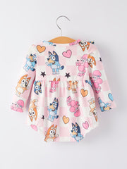 Baby Girls Cartoon Print Romper