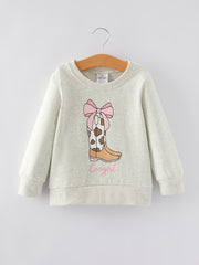 Boots Print Girls Top