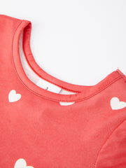 Valentine's Day Heart Print Red Dress