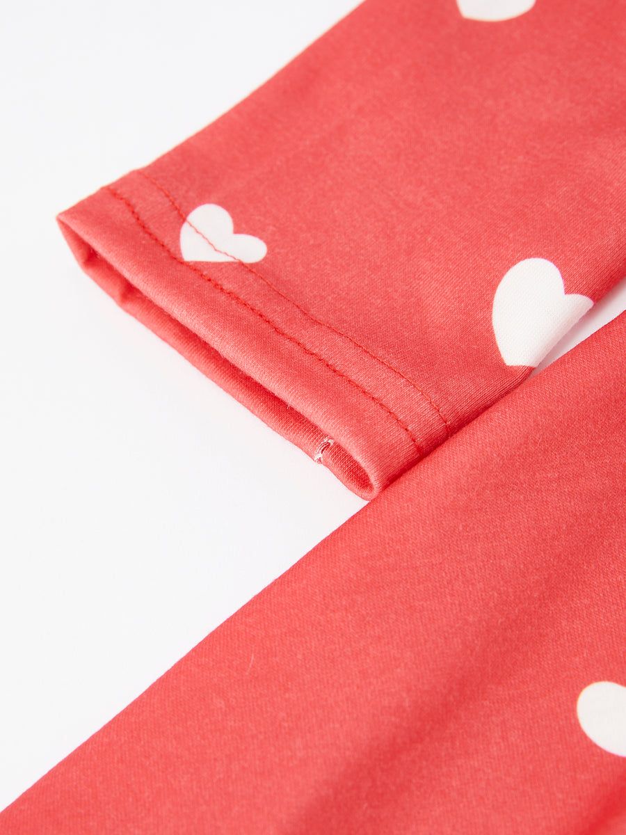 Valentine's Day Heart Print Red Dress