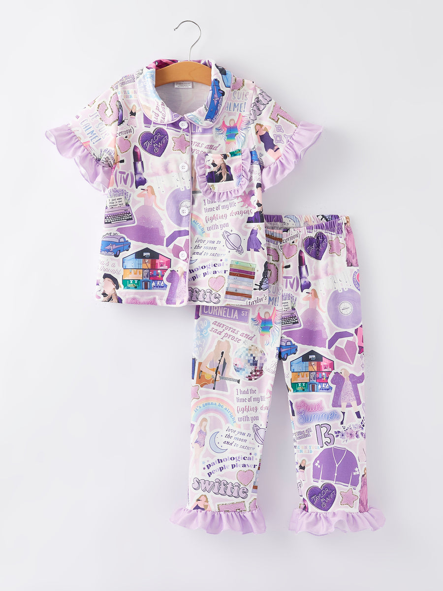 TS Character Print  Girls Pajamas