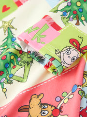 Autumn Winter Character Christmas Tree Print Girls Dress