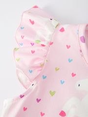 Girls Heart Horse Print Dress