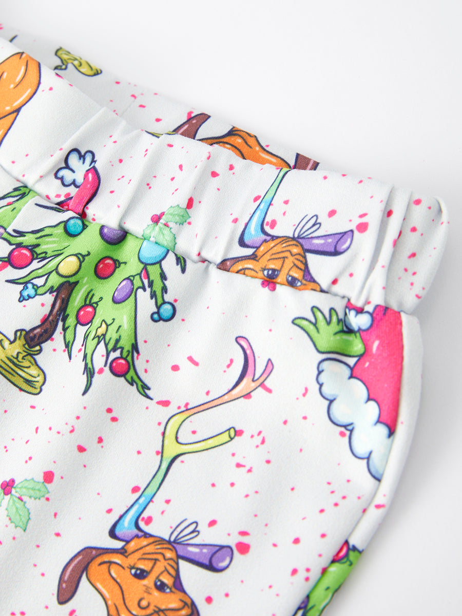 Girls Christmas Cartoon Print Dress