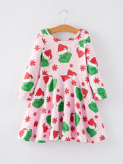 Christmas Character Print Dress