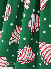 Christmas Gingerbread Print Girls Dress