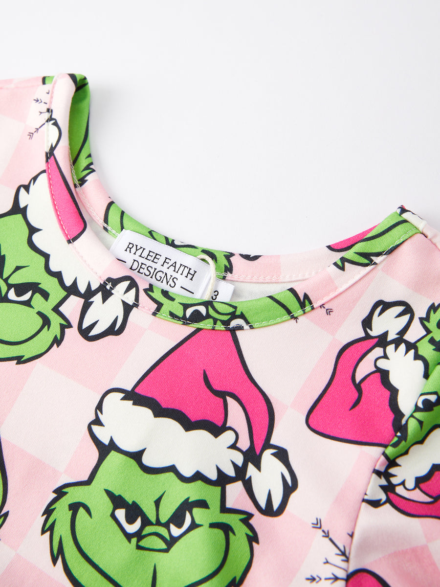 Christmas Character Print Girls Dress