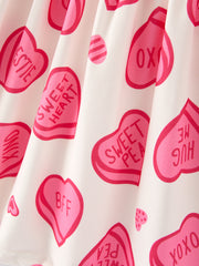 Valentine's Day SWEET PEA Heart Print Girls Dress