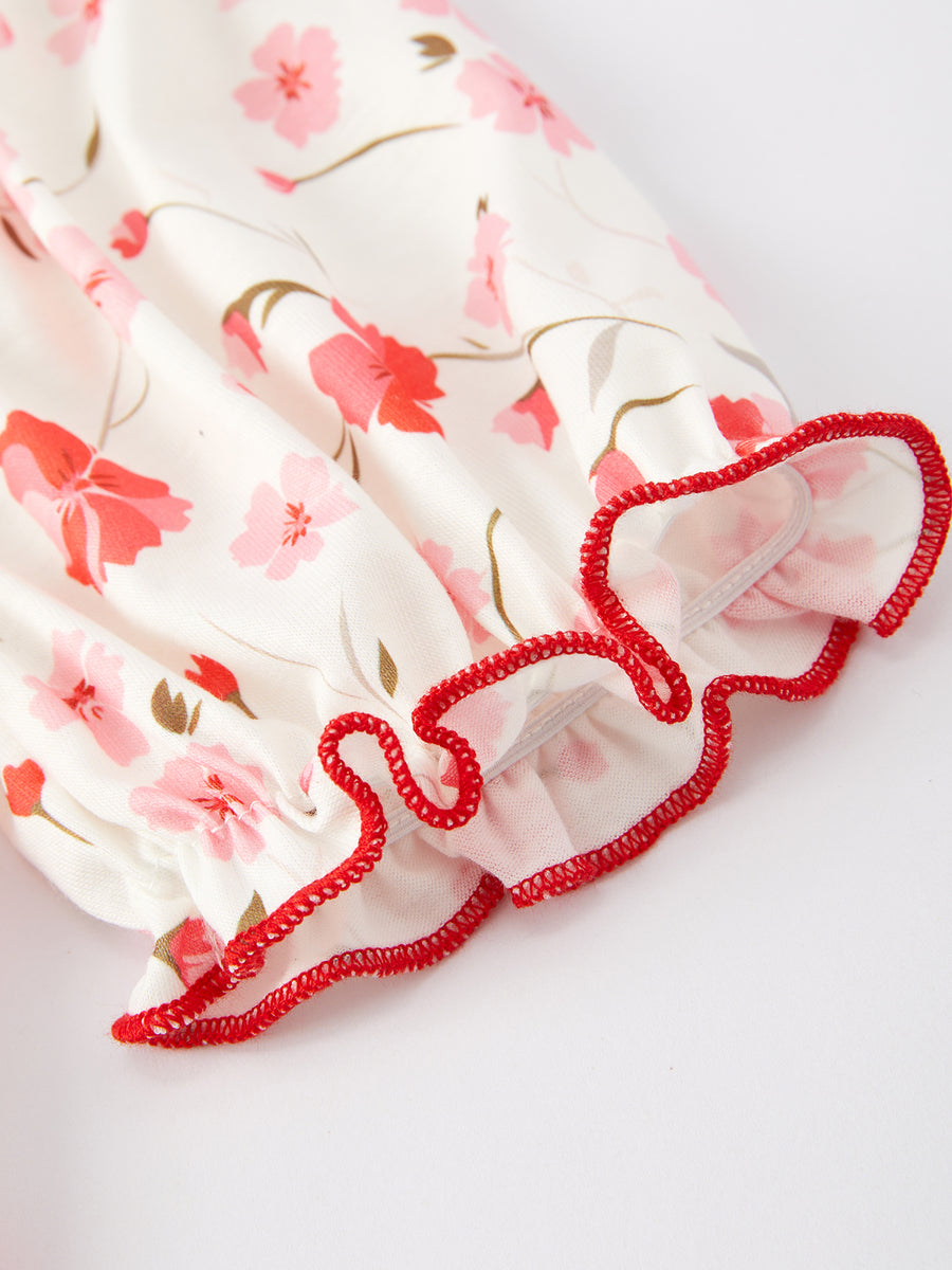 Valentine's Day "I'm so loved‘’Smocking Embroidered Girls Dress