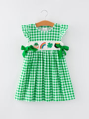 St. Patrick's Day Girls Smocking Embroidery Dress