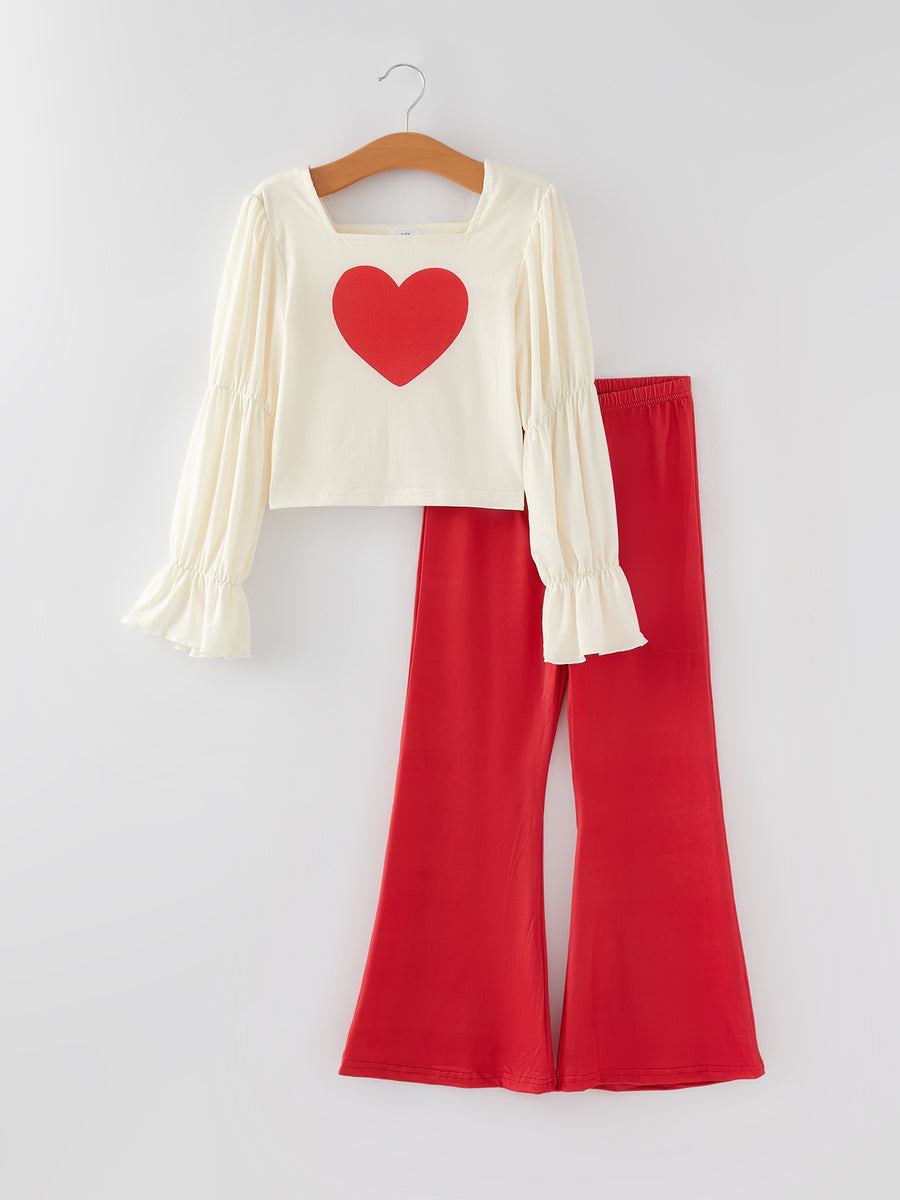 Girls Valentine's Day Outfit Set