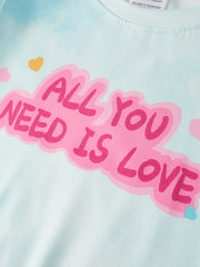 Valentine's Day "ALL YOU NEED IS LOVE"  Print Girl Outfit Set