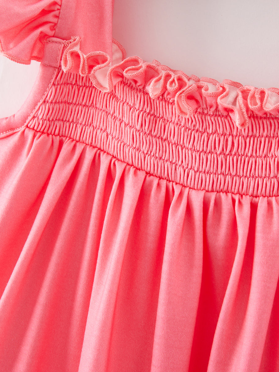 Summer Girls Watermelon Ruffle Slip Dress Two-piece Set