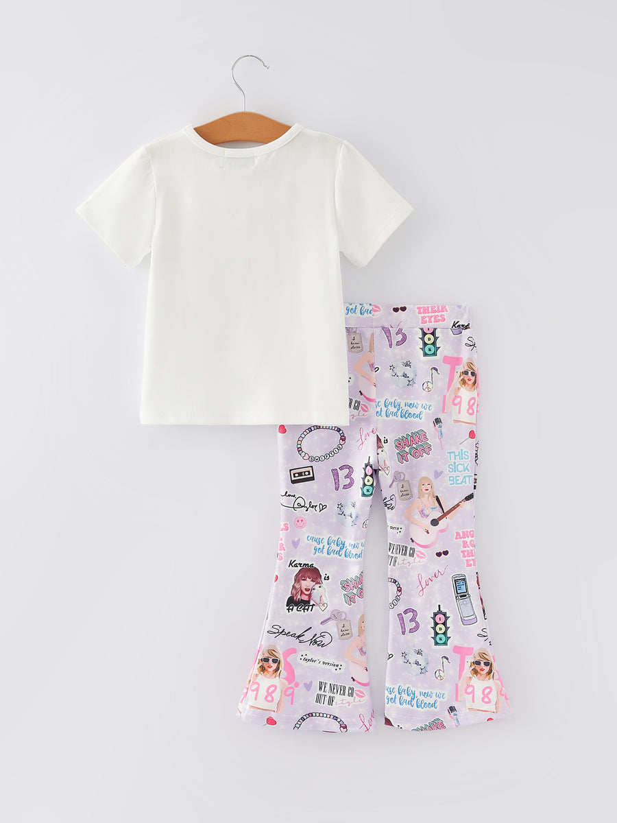 Valentine's Day “IN MY SWIFTIE GIRL ERA” Print Top +Pants Set