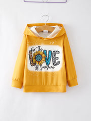 Letter leopard Animal Print four-piece Hooded Girls Top