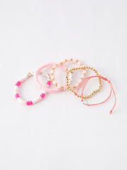 TS Seed Beads Bracelet Elastic Beaded Letter