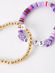 Taylor bracelet elastic beaded "vampire guts" letter bracelet