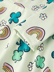 St. Patrick's Day Rainbow Shamrock Print Dress