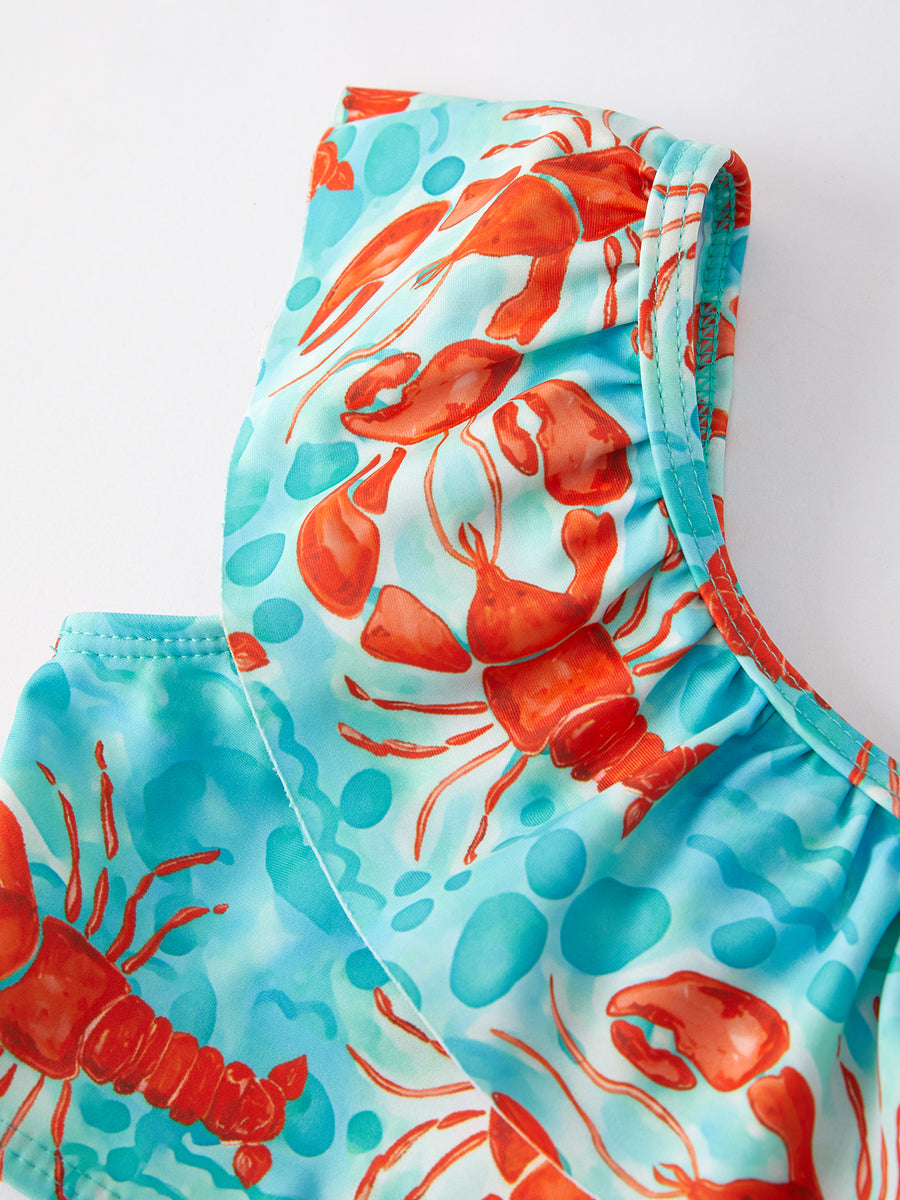 “Lobster” Ocean Girls Swimsuit