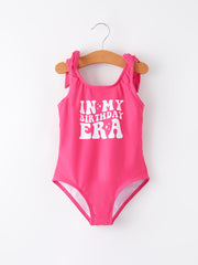 “In My Birthday ERA” Girls Swimsuit