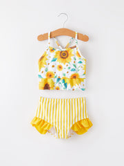 "Sunflower" boutique girls swimsuit