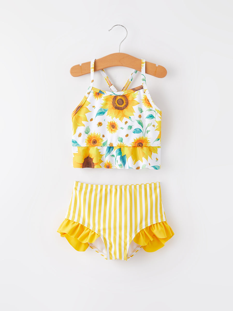 "Sunflower" boutique girls swimsuit