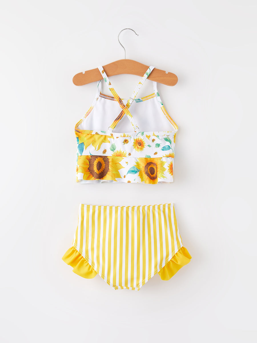 "Sunflower" boutique girls swimsuit