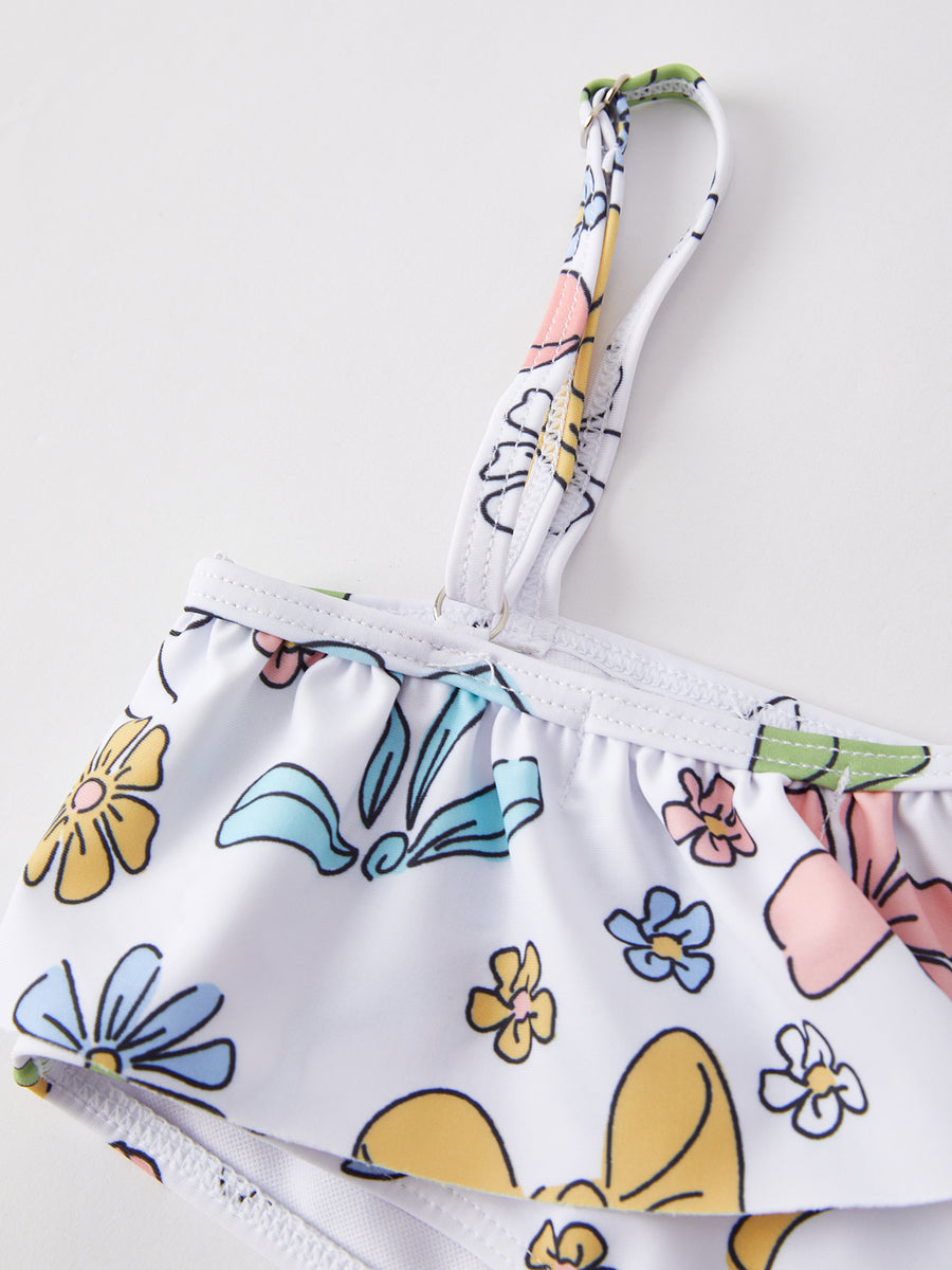 Floral Girls Two-piece Swimsuit