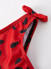 Girls Watermelon Irregular Sling Swimsuit