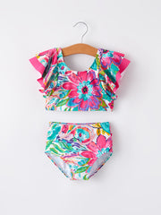 "Colorful Pattern" Girls' Boutique Swimsuit