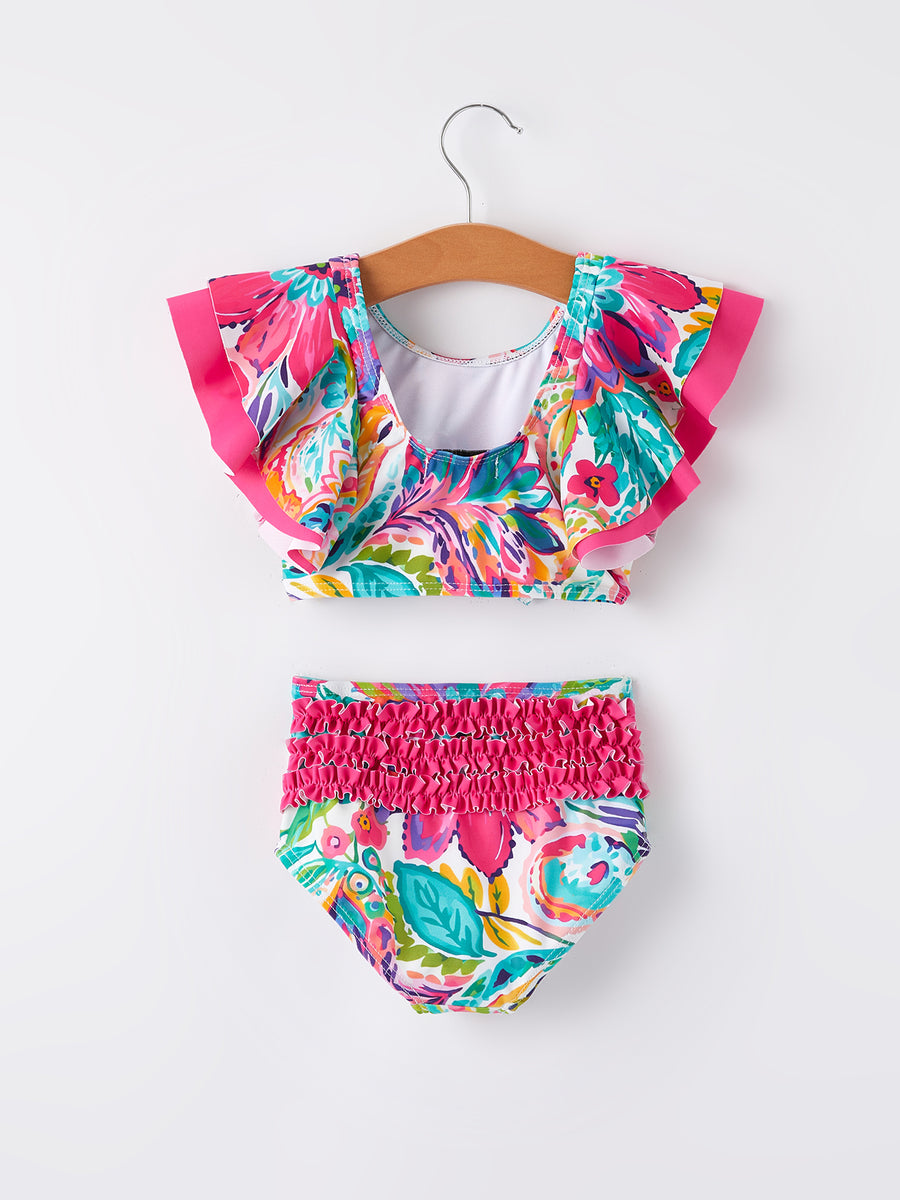 "Colorful Pattern" Girls' Boutique Swimsuit