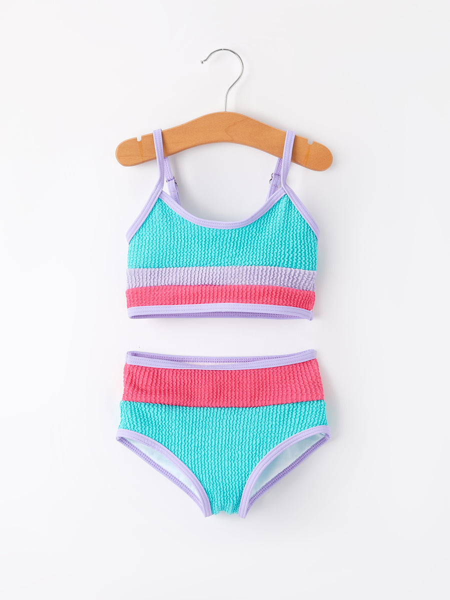 Mommy me "Blue and Red Stripes" Kid's Swimsuit