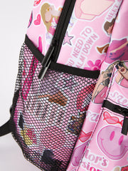 TS Print Pink Backpack