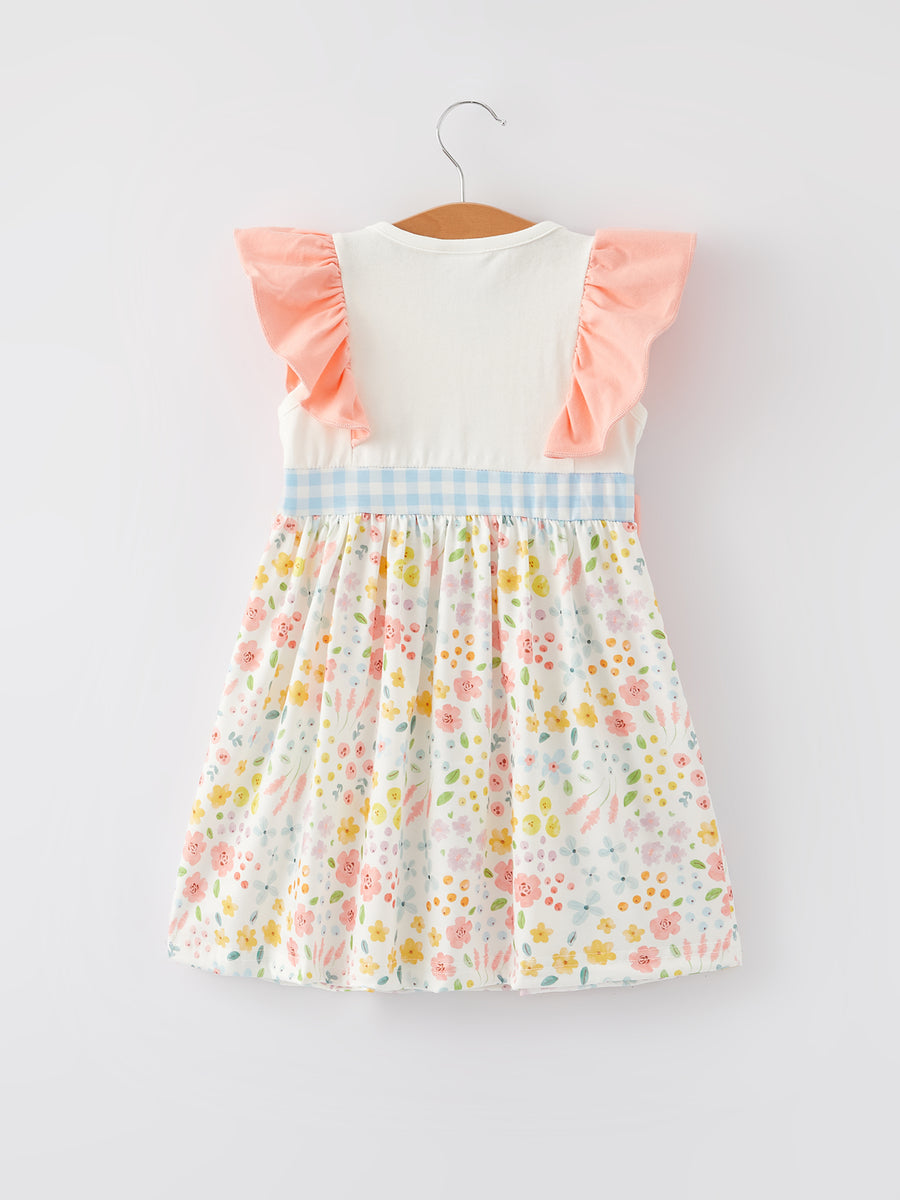 Easter Bunny Embroidery Girls Dress