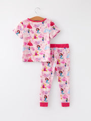 Bamboo Fabric Girls Summer Princess Pajamas