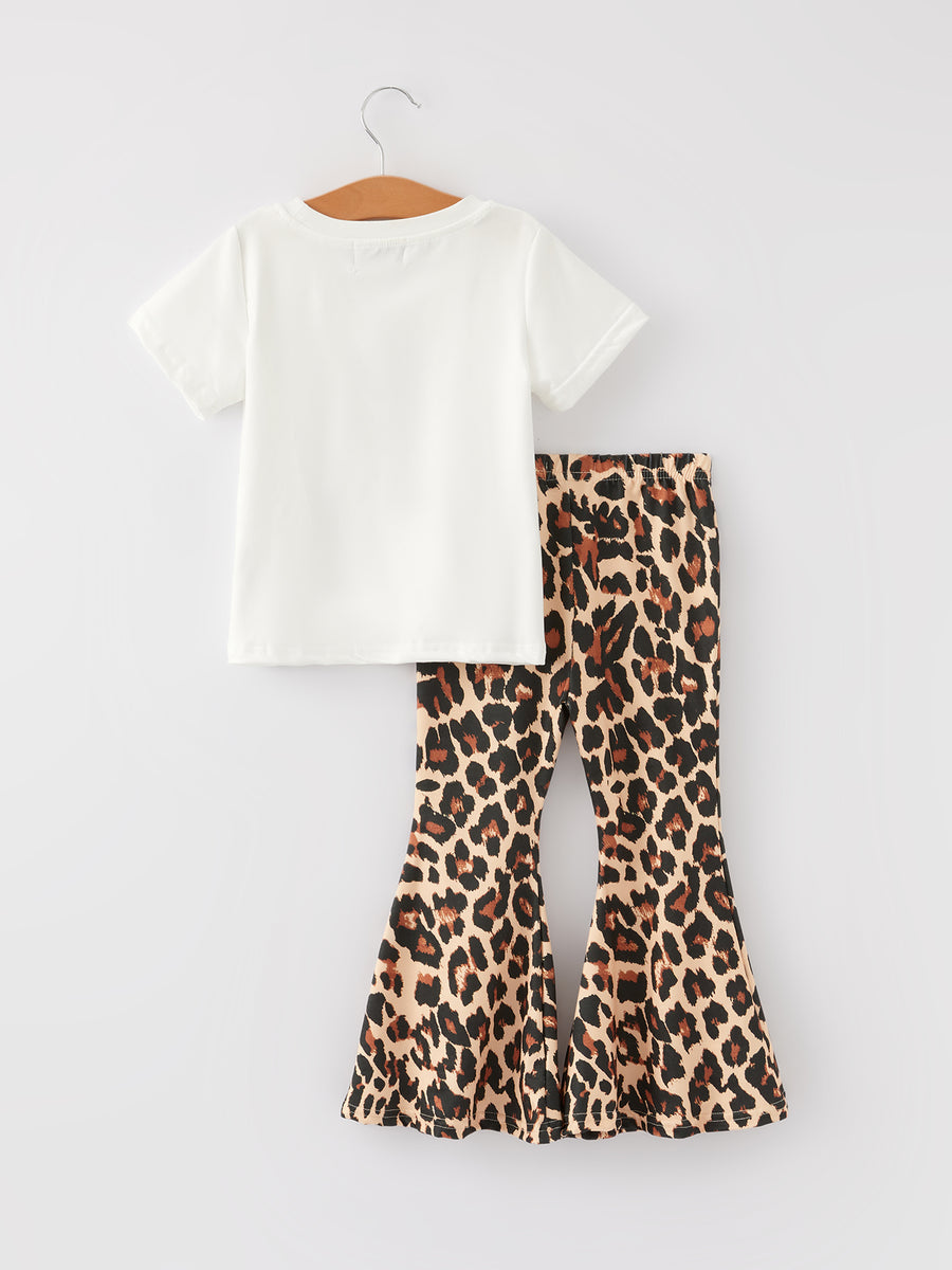 Girls' Heart Leopard Print Set