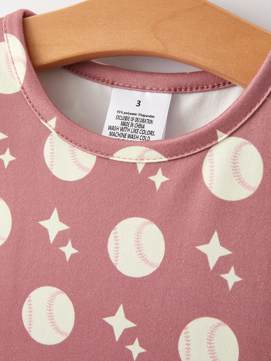 Baseball Striped Milk Silk 4-piece Dress Set