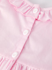 Smocking Easter Embroidered Ruffles Girls Pink Dress