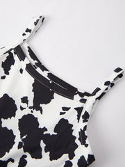 Girls' Cow Pattern Jumpsuit