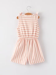 Girls' Striped Jumpsuit