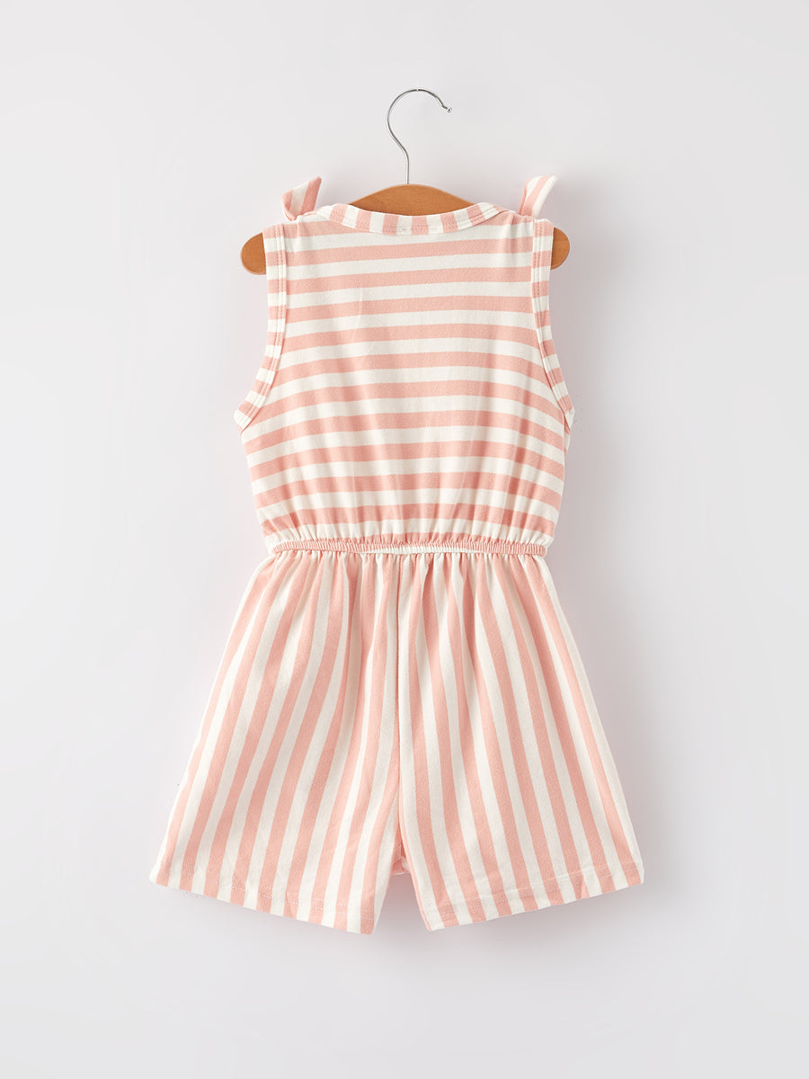 Girls' Striped Jumpsuit