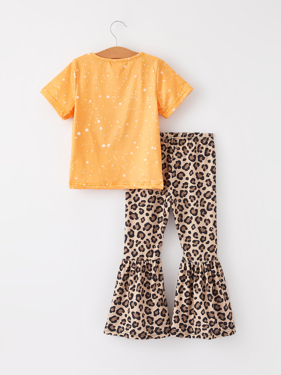 Western  Leopard Print Girls Set