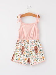 Cow Floral Jumpsuit Two-Piece Set