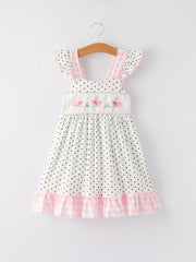 Easter Bunny Smocking Embroidered Dress