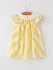 Spring/Summer Chick Floral Embroidery Smocking Girls Dress