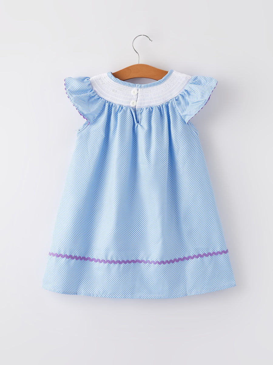 Princess Smocking Embroidery Cartoon Girls Dress