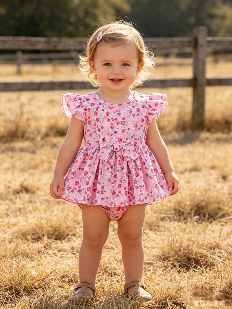 Mommy & Me Baby Girls Romper-Spring Floral Print 18M Mommy & Me Baby Girls Romper-Spring Floral Print 18M