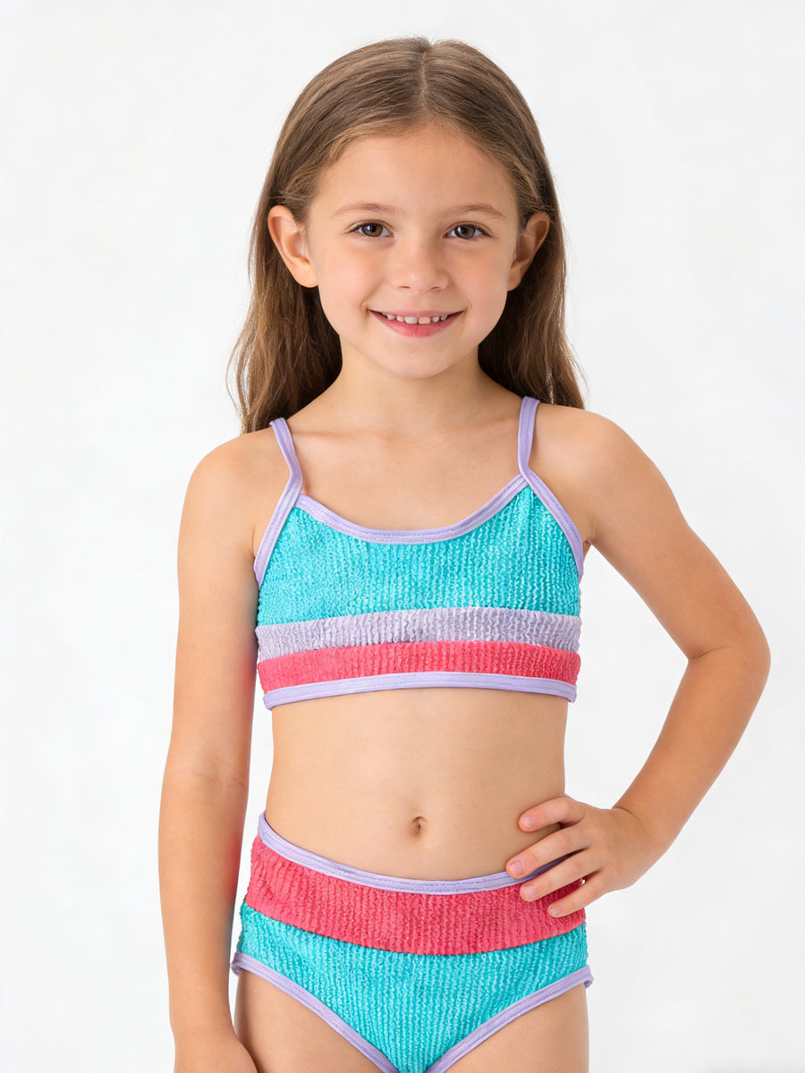 Mommy me "Blue and Red Stripes" Kid's Swimsuit