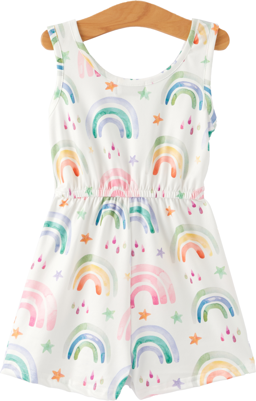 Rainbow Striped Milk Silk 3-piece Dress Set