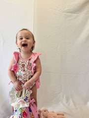 Summer Sweet Treat Print Girls Short Sleeve Romper